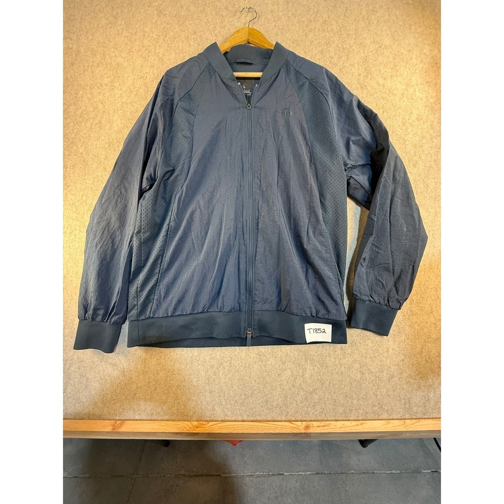 Jordan Wings Windbreaker‎ Jacket Mens Large Navy Blue Full Zip Perforated T1852